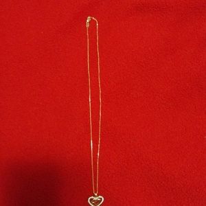 14k heart necklace on chain